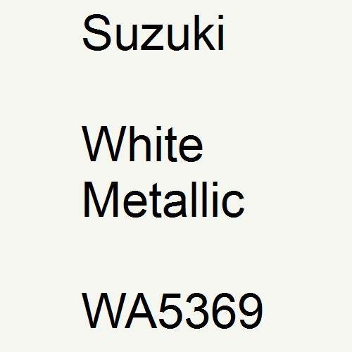 Suzuki, White Metallic, WA5369.